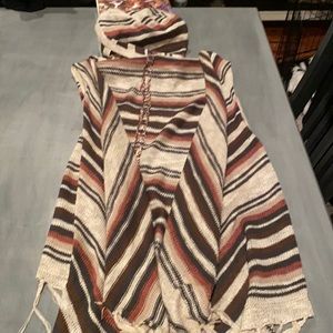 Hooded knit cardigan